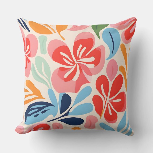 Coussin Floral d'inspiration Matisse (Recto)