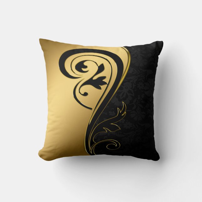 Coussin Floral doré (Recto)