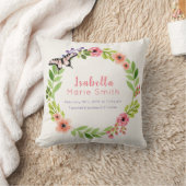 Coussin floral élégant de crèche de fille de stat (Couverture)
