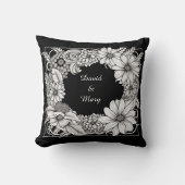 Coussin Floral Frame Throw Pillow