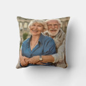 Coussin Floral Garland 70e anniversaire du Mariage Photo (Verso)