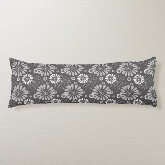 coussin floral gris (Devant)