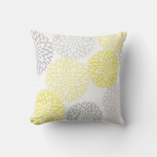 Coussin Floral gris moderne