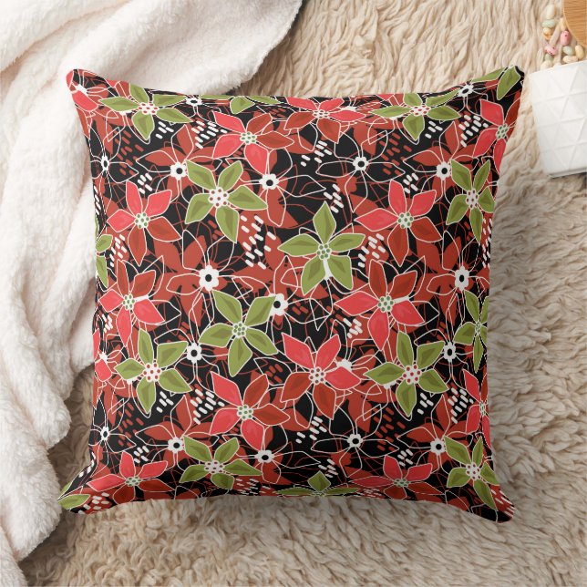 Coussin Floral multicolored sketch retro autumn  (Couverture)