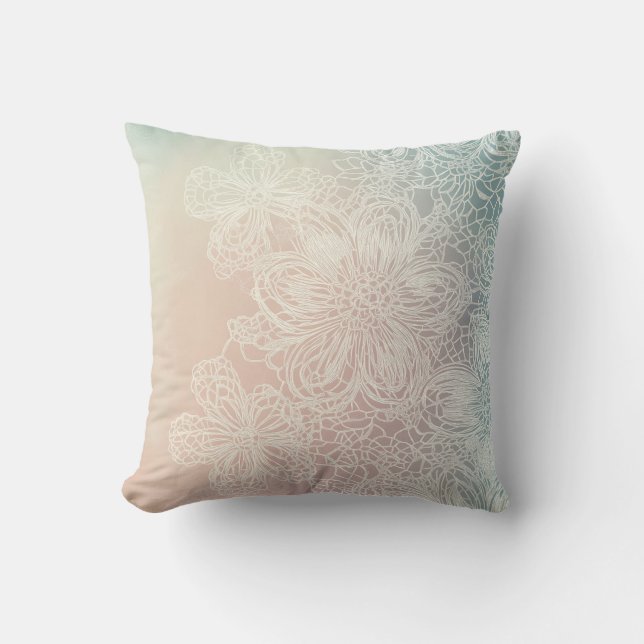 Coussin floral Pastel Lace (Recto)