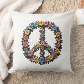 Coussin Floral Peace Symbol (Couverture)