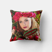 Coussin Floral Pétale Ressort rouge Flore rose Épervier (Verso)