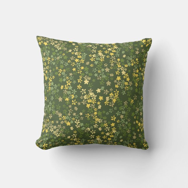 Coussin Floral psychédélique vintage de point de (Recto)