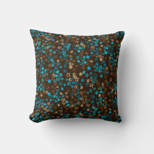 Coussin Floral psychédélique vintage de point de