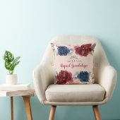 Coussin Floral Quinceañera de la Marine Burgundy B (Chaise)