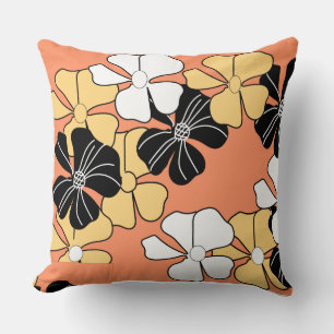 Coussin floral rétro