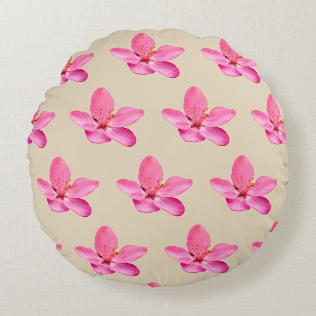 coussin floral rond (Devant)