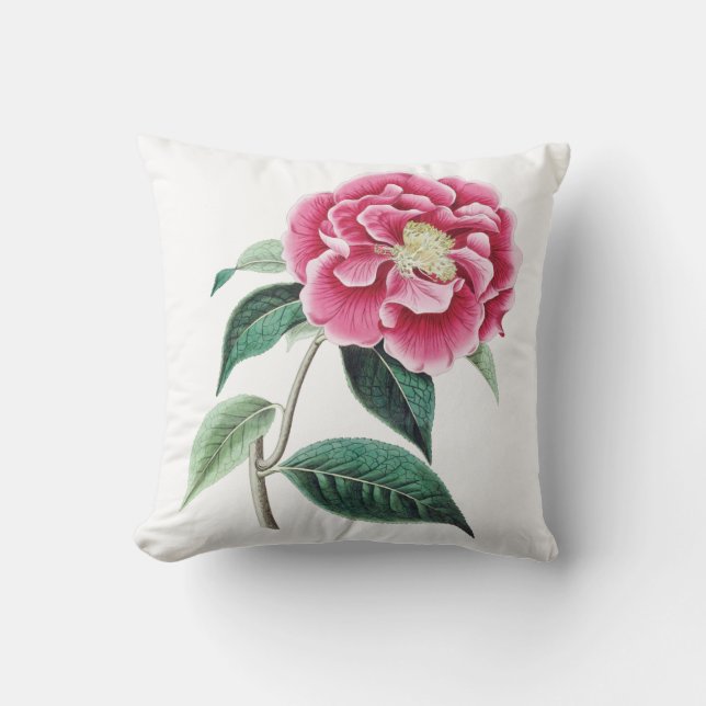 Coussin floral rose (Recto)