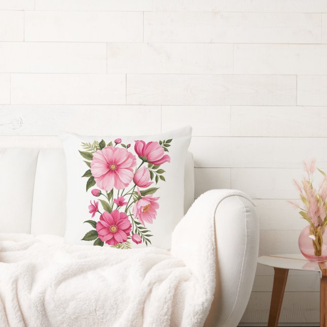 Coussin Floral rose (Canapé)