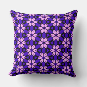 Coussin Floral rose et pourpre
