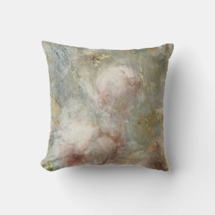 Coussin Floral Rose victorien vintage aux accents or