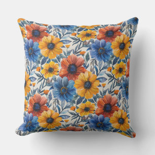 Coussin Floral rustique mode rétro motif