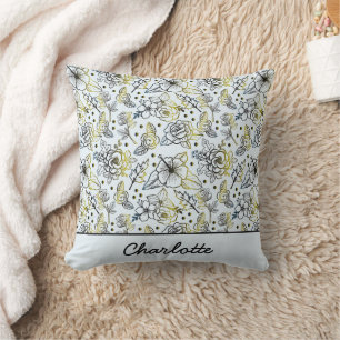 Coussin Floral sans couture motif grande fleur personnalis