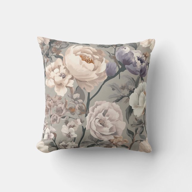 Coussin Floral Throw Pillow (Recto)