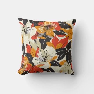 Coussin floral vibrant