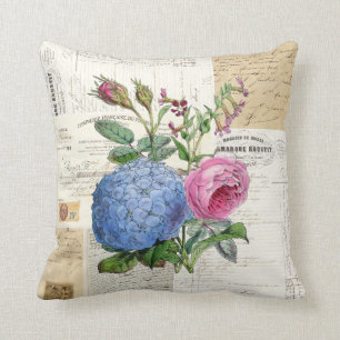 Coussin floral vintage de Français
