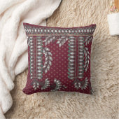 Coussin Floral Vintage Élégant Brocade Indian Cushion (Couverture)