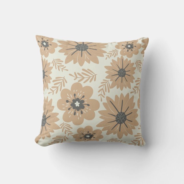 Coussin Floral Vintage rétro (Recto)