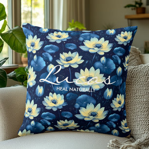 Coussin Floral Wellness avec message personnalisé