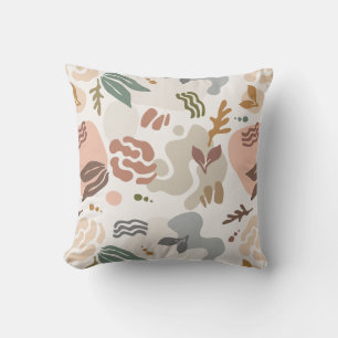 Coussin Florale botanique minimale 
