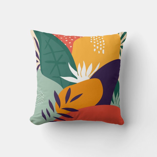 Coussin Floralium Motif botanique moderne (Recto)
