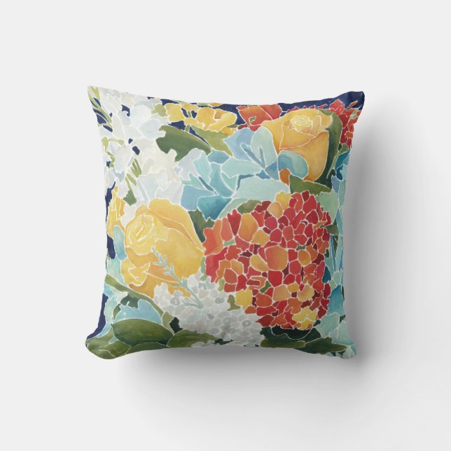 Coussin Florals II de minuit (Recto)