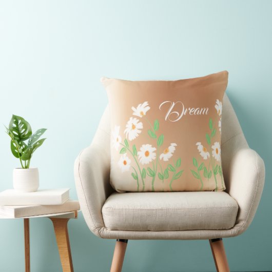 Coussin Flore blanche conçue (Chaise)