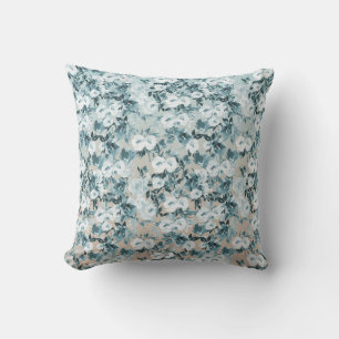 Coussin Flore blanche de Pêche Bleue