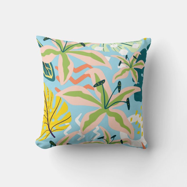 Coussin Flore bleue (Recto)