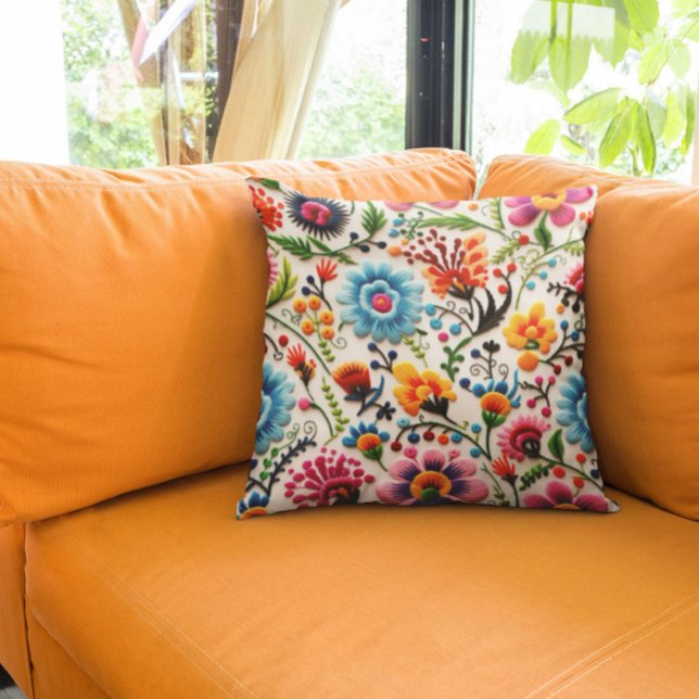 Coussin Flore brillante (Créateur téléchargé)