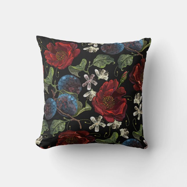Coussin Flore brodée : Renaissance Motif sans joint (Recto)