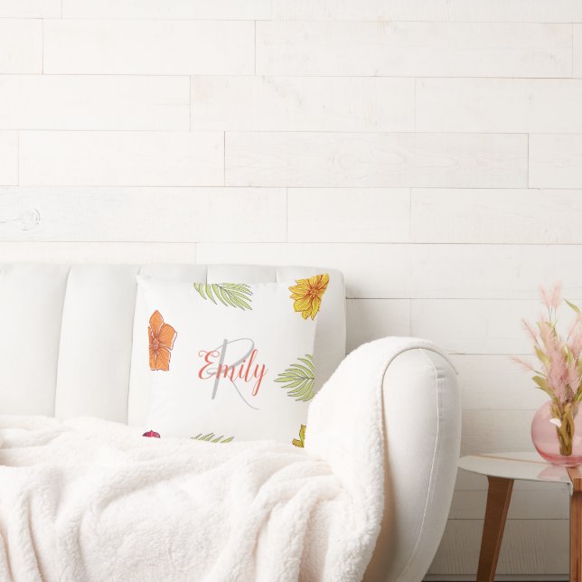 Coussin Flore d'Aloha Hawaïen (Canapé)