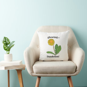 Coussin Flore de fleur de Dandelion