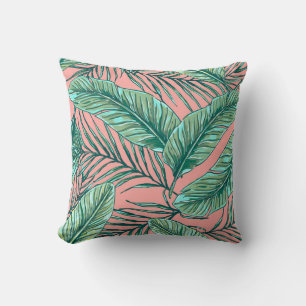 Coussin Flore de la jungle tropicale : Palm Feuille Motif