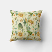 Coussin Flore de tournesol de beauté rustique (Verso)