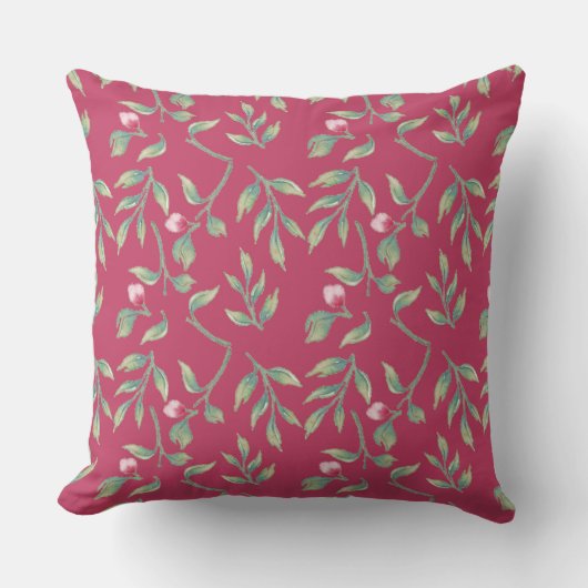 Coussin Flore délicate Innuendo rose (Recto)