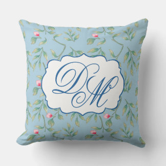 Coussin Flore délicate Omphalodes Bleu