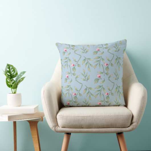Coussin Flore délicate Omphalodes Bleu (Chaise)