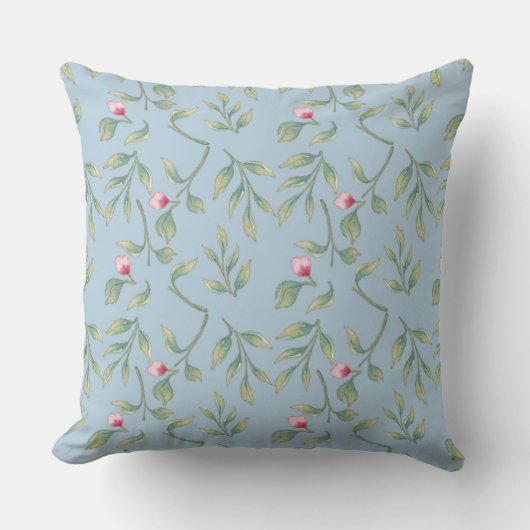 Coussin Flore délicate Omphalodes Bleu (Recto)