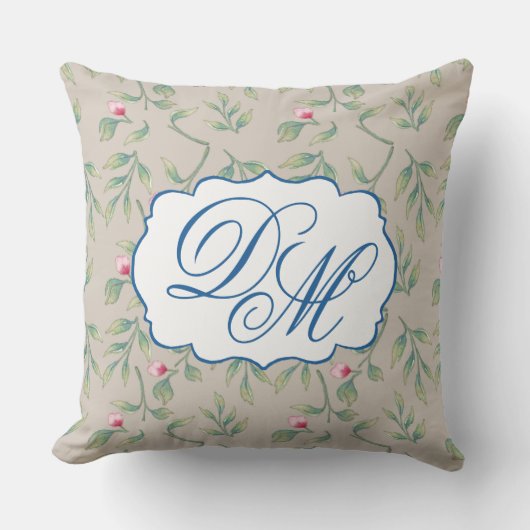 Coussin Flore Délicieuse Parfaitement pâle (Recto)