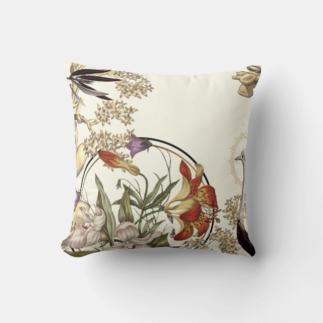 Coussin Flore moderne Tiger Lily & Fleur sauvage (Recto)