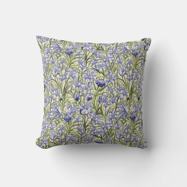Coussin Flore Motif Fleurs bleues (Recto)
