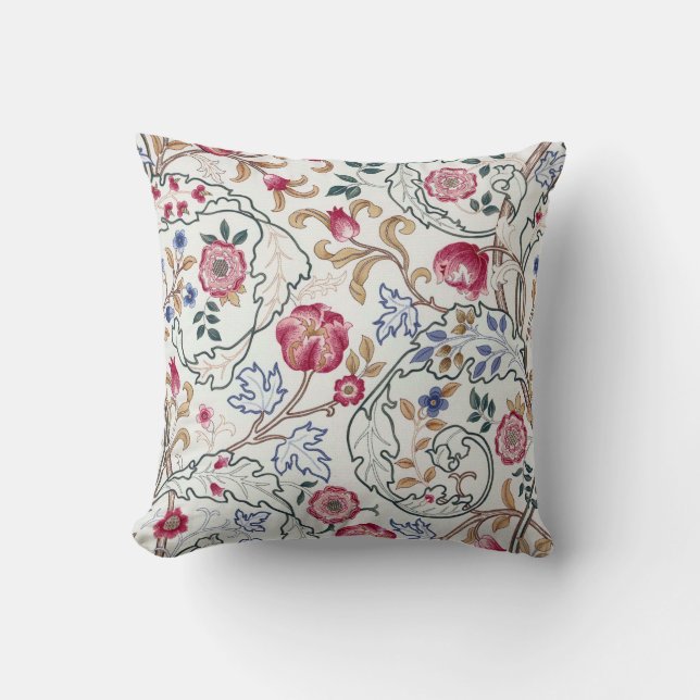 Coussin Flore, motifs floraux, William Morris (Recto)