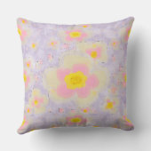 Coussin Flore printanière Lilac rose Jaune (Verso)