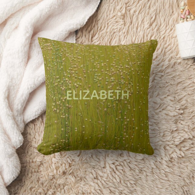 Coussin Flore verte multicolore personnalisée (Couverture)